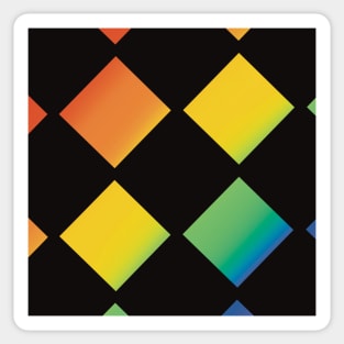 Rainbow checker Sticker